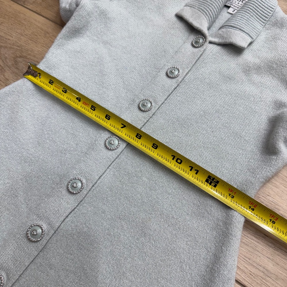 St John Collection‎ Vintage Powder Blue Santana Mini Dress Buttons Twee Luxury 2 - Picture 14 of 16